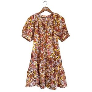 Pilcro Anthropologie Puff Sleeve Mini Dress